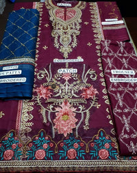 STYLE LOFT.PK Maria B Embroidered Lawn Unstitched 3 Piece Suit MB19E-1605 - Spring Summer Collection