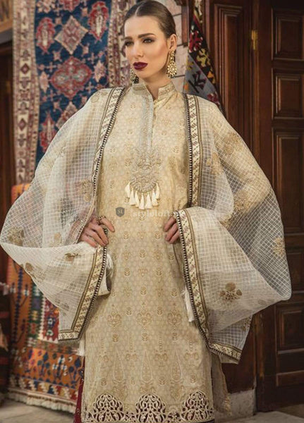 STYLE LOFT.PK Maria B Embroidered Lawn Unstitched 3 Piece Suit MB19L 07A - Spring / Summer Collection