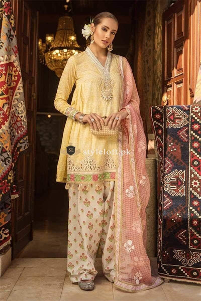 STYLE LOFT.PK Maria B Embroidered Lawn Unstitched 3 Piece Suit MB19L 07B - Spring  Summer Collection