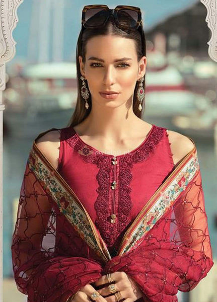 STYLE LOFT.PK Maria B Embroidered Lawn Unstitched 3 Piece Suit MB19L 15B - Spring  Summer Collection