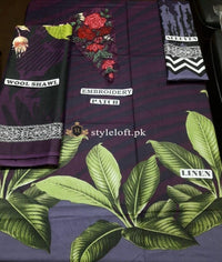 Maria.B Embroidered Linen 3Piece Dress Mpt-11-A