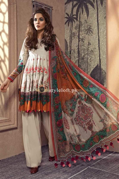 STYLE LOFT.PK Maria B Embroidered Linen Collection 2019 M.Prints MPT-708-A