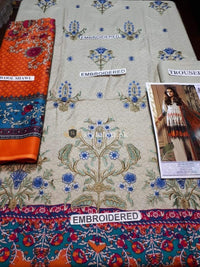 STYLE LOFT.PK Maria B Embroidered Linen Collection 2019 M.Prints MPT-708-A