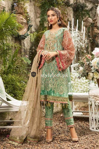 STYLE LOFT.PK Maria B Embroidered Unstitched 3 Piece Suit MB19E 1608 - Eid Collection