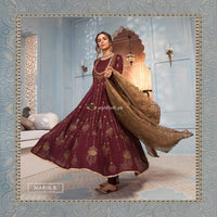 STYLE LOFT.PK Maria B Evening Wear Bridal Chiffon Collection 2019 - Maroon