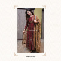 STYLE LOFT.PK Maria B Evening Wear Bridal Chiffon Collection 2019 - Maroon