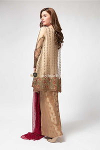 Maria.B Evening Wear Chiffon Collection Unstitched 3Pc SuitSF-1648B