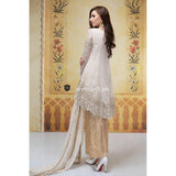 Maria.B Evening Wear Chiffon Unstitched 3Pc Suit SF-1632-Off White