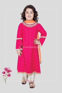STYLE LOFT.PK Maria B Kids Chiffon Collection 2019 Unstitched 3 Piece Suit -MKD216