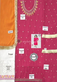 STYLE LOFT.PK Maria B Kids Chiffon Collection 2019 Unstitched 3 Piece Suit -MKD216