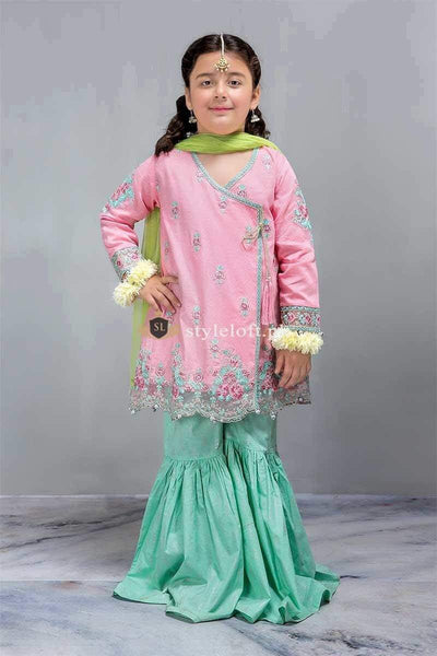 STYLE LOFT.PK Maria B Kids Collection 2019-MKD-MKD-232-Pink Unstitched 3Pc Dress
