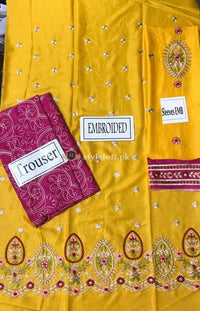 STYLE LOFT.PK Maria B Kids Collection Linen Embroidered Two Piece Suits MKD-114