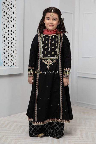 STYLE LOFT.PK Maria B Kids Collection Linen Embroidered Two Piece Suits MKD-115