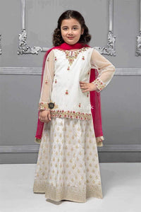 STYLE LOFT.PK Maria B Kids Collection Unstitched 3Pc Dress 2019 MKS-210 White