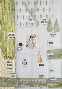 Maria.B Kids Formal Collection 3Piece-White Gold