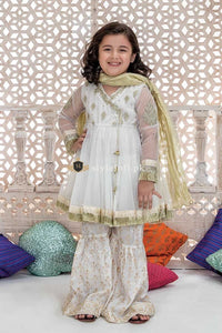 Maria.B Kids Formal Collection 3Piece-White Gold
