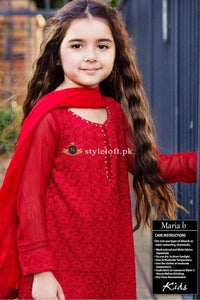 STYLE LOFT.PK Maria B Kids Wear Lawn Chikenkari Embroidered Two Piece D-194