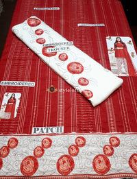 STYLE LOFT.PK Maria B Linen Collection 2019 Unstitch 2Piece Suit Red