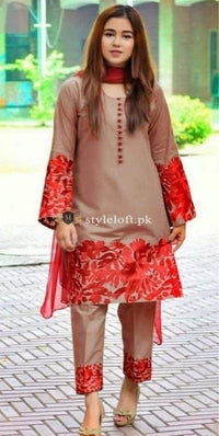 STYLE LOFT.PK Maria.B Linen Embroidered 2Piece Suit -  Shirt & Trouser