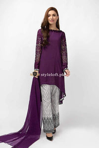 STYLE LOFT.PK Maria.B Luxury Lawn Collection 2019 Unstitched 3 Piece Suit Purple