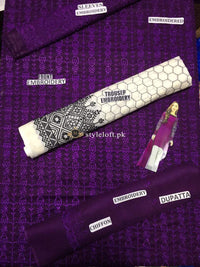 STYLE LOFT.PK Maria.B Luxury Lawn Collection 2019 Unstitched 3 Piece Suit Purple