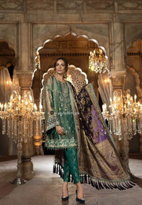 Maria.B MBROIDERED Eid Collection  Vol-2 Unstitched 3Piece Suit BD-01