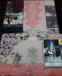 Maria.B Mprint Winter 3Piece Mpt-402A-Light Pink