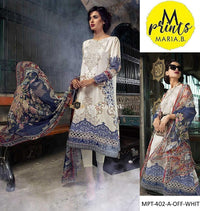 Maria.B Mprint Winter 3Piece Mpt-402A-Off White