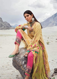 STYLE LOFT.PK Maria B MPrints Embroidered Linen Unstitched 3 Piece Suit MBP19K-1A