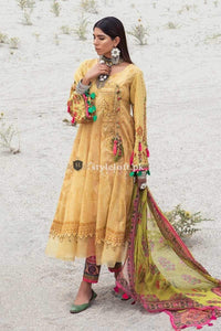 STYLE LOFT.PK Maria B MPrints Embroidered Linen Unstitched 3 Piece Suit MBP19K-1A