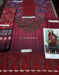 STYLE LOFT.PK Maria.B MPrints Fall Winter 2019 - Unstitched 3PC Linen Suit MPT-704-B