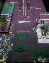 STYLE LOFT.PK Maria.B MPrints Fall Winter 2019 - Unstitched 3PC Linen Suit MPT-707-A