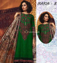 STYLE LOFT.PK Maria.B MPrints Fall Winter 2019 - Unstitched 3PC Linen Suit MPT-707-B