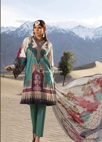 STYLE LOFT.PK Maria B MPrints Katpana Linen 3Piece Suit with Chiffon Dupatta MPT-8A