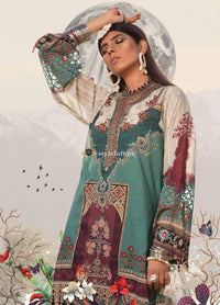STYLE LOFT.PK Maria B MPrints Katpana Linen 3Piece Suit with Chiffon Dupatta MPT-8A