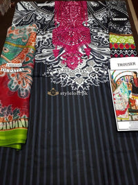 STYLE LOFT.PK Maria.B Mprints Lawn Collection 2019 3Piece Suit MPT-503-A