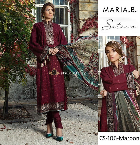 Maria.B Sateen Winter Collection 2018 CS-106-Maroon