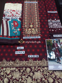 Maria.B Sateen Winter Collection 2018 CS-106-Maroon