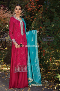 Maria.B Sateen Winter Embroidered 3Piece CS-102-Pink