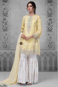 STYLE LOFT.PK Maria.B Summer Lawn 3Pc Suit, Chiffon Dupatta DW-2117-Yellow