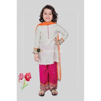 Maria.B Virasat Kids Two Piece MKD-198-White