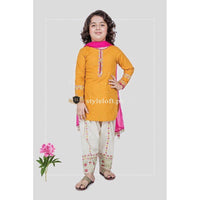 Maria.B Virasat Kids Two Piece MKD-217-Mustard