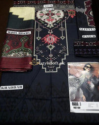 Maria.B Winter 3Piece with wool Shawl MPT 407-A-Black