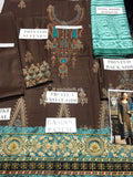 STYLE LOFT.PK Maria.B Winter Marina Linen Collection 2019 – 3Piece Suit DL-702-Brown