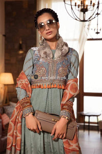 STYLE LOFT.PK Maria.B Winter Marina Linen Collection 2019 – 3Piece Suit DL-708