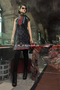 Maria.B Winter Twill Linen 3Pc Mpt-410-A Black