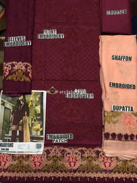 Maryam & Maria Freesia Embroidered Lawn Unstitched 3Pc Suit - SERAPHIN (FMM-407)