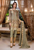 STYLE LOFT.PK Maryam's Embroidered Chiffon Collection 2019 Unstitched 3 Piece Suit - MG21 - Floral Gold