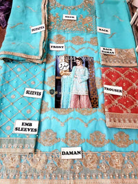 Maryum 'N Maria Chiffon Collection Unsttiched 3Piece Suit MM-1901