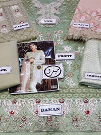 STYLE LOFT.PK Mina Hassan Net Embroidered 3Pc Suit with Chiffon Embroidered Dupatta